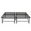 Base de lit double en métal avec sommier en métal - noir, solide et supportant efficacement, aucun sommier tapissier nécessaire-201071914