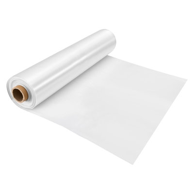 Bâche en plastique pour serre 10 x 100 pi, pellicule de polyéthylène transparent 6 mil, idéale pour l'agriculture, les jardins et les plantes d'extérieur, résistant à l'eau, au soleil, au gel, au vent et à la poussière, couverture d'hiver durable pour serre tunnel