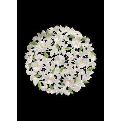 Carlymay Polyester Embroidered Round Placemat