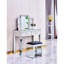 Miroir contemporain pliant rectangulaire, 31 po x 20 po, encadré, élégant pour la chambre à coucher, le salon, la décoration murale d'entrée