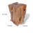 Solid Teak Wood Stool, Versatile Footrest/Side Table, 11.8" x 11.8" x 15.7" Brown