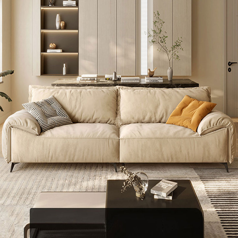 Coussin modulaire 100% polyester kaki clair, H 35,04 po x l 86,61 po x P 43,31 po, 2