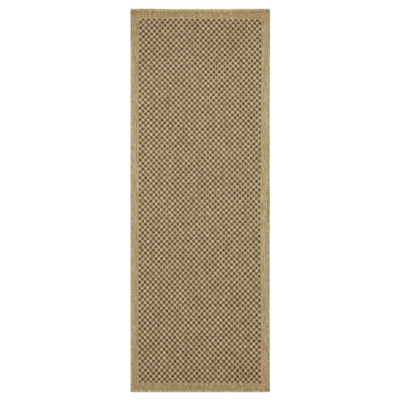 Earth Jute/Mocha Indoor/Outdoor Area Rug, Runner 2'7" x 7'3"