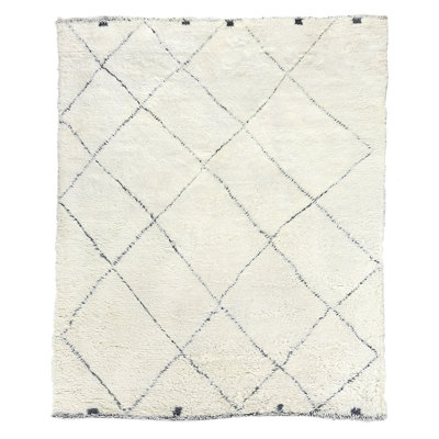 Moroccan Handmade Wool Geometric Area Rug