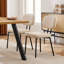 Chaises de salle à manger rembourrées en faux cuir Aura-1686243744