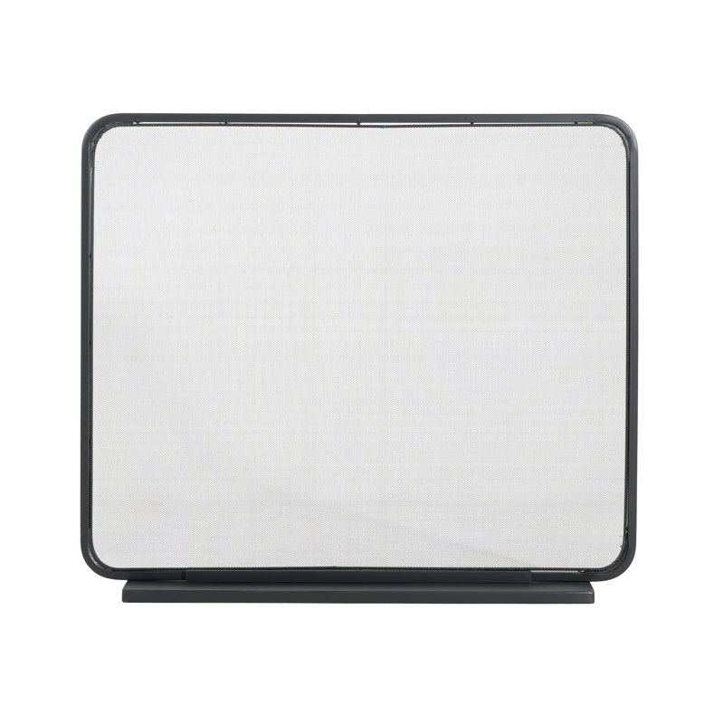 Pare-feu en fer à 1 panneau 38 po x 33 po, Black