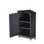 Armoire de coin de salle de bain noire avec tablette réglable - Armoire de rangement moderne en bois aggloméré