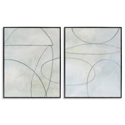 «Simple Abstract Abstract Shapes», ensemble de 2 giclées encadrées par Victoria Barnes