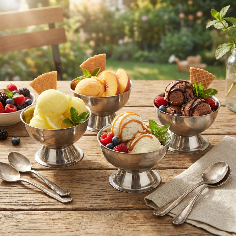 Stainless Steel Ice Cream Dessert Cups 170ml