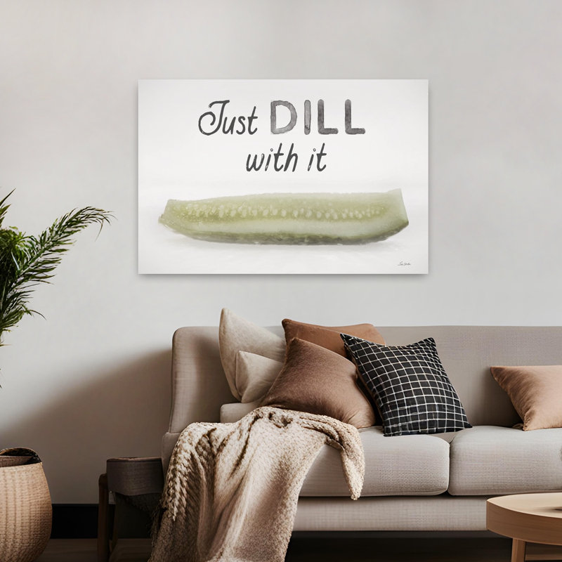 Just Dill With It, art contemporain abstrait, H 32 po x l 48 po