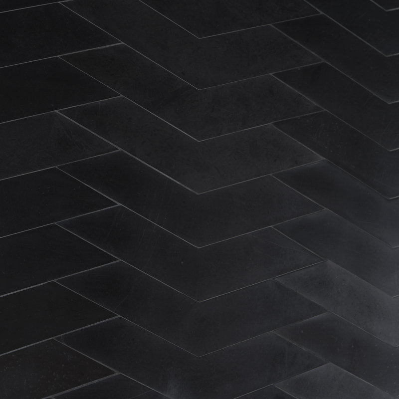 Carrelage mosaïque en marbre poli 11,29 po x 8,97 po Krista Watterworth Westgate, Noir