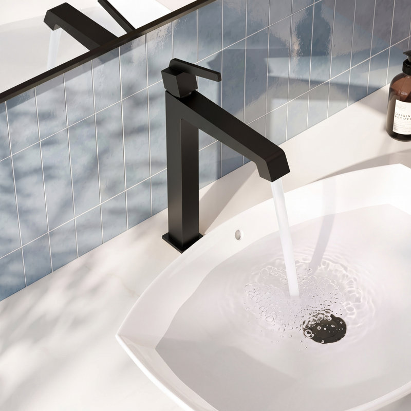 Robinet de salle de bain vasque à un trou avec ensemble de drain, robinet de lavabo de salle de bain à poignée simple