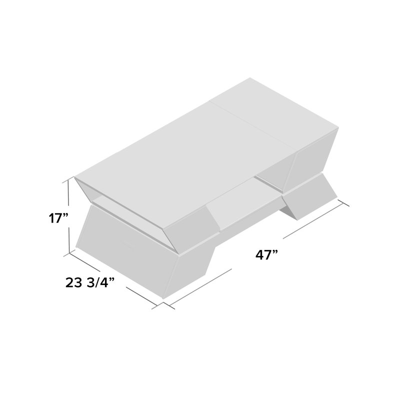 Solid Coffee Table with Storage