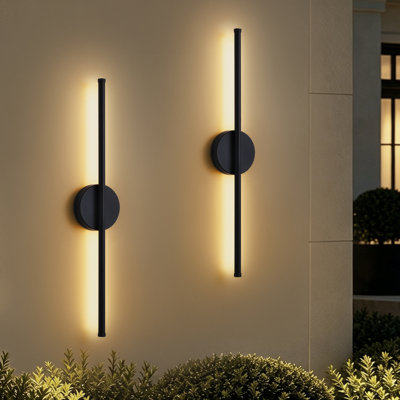 23.6" H Modern Dimmable Integrated LED Cylinder Wall Sconce