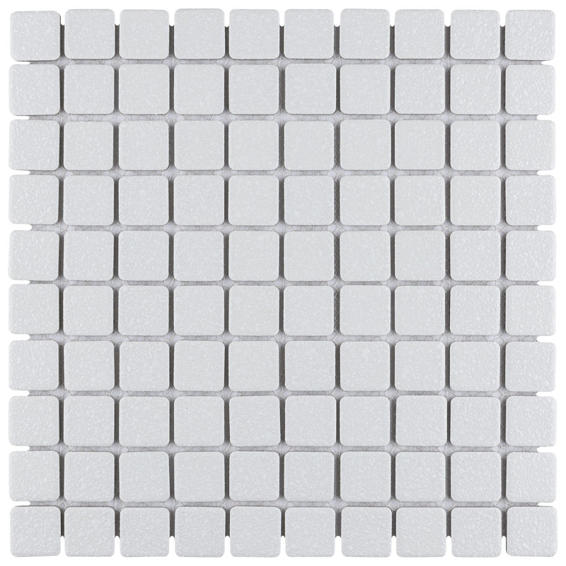 Carreau de mosaïque en porcelaine Crystalline, Blanc