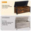 Storage Chest, Wooden Storage Trunk With Metal Frame, Entryway Shoes Bench With Cushio