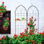 Paquet de 4 treillis en métal 78,7 po x 19,7 po antirouille en métal, support à pois d'extérieur, support à fleurs de jardin - paquet noir 19,7 po, haricots