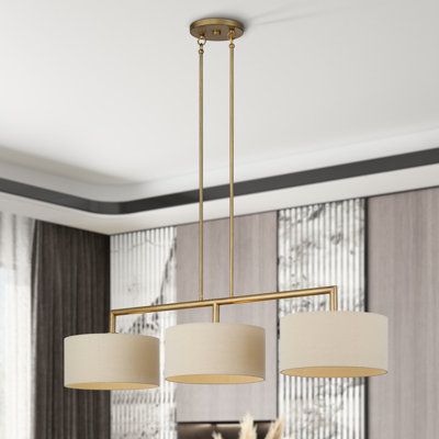 Hendrix Antique Gold Leaf Extra Large Linear Chandelier