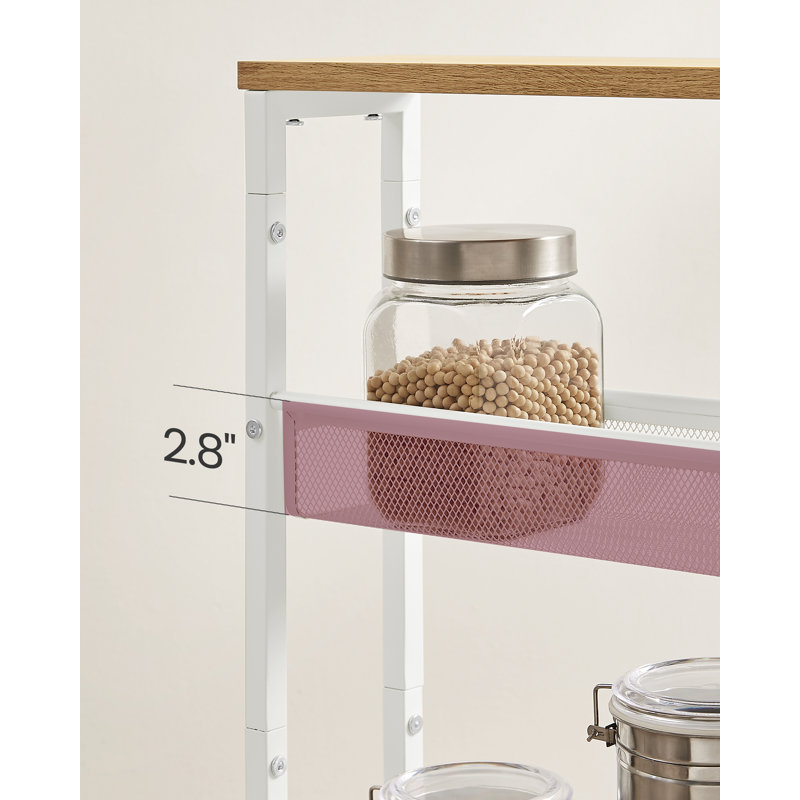 Aftab Kitchen Cart, Oak/White