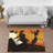 Contemporary Non-Woven Thin Type Printed Rug with Intricate Geometric Pattern for Modern Home Decor-660376525