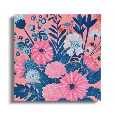 Floral Wall Art, Flower Bouquet Canvas Print, Botanical Wall Decor, Modern Floral Art, Home Decor, Ready to Hang, Multiple Sizes