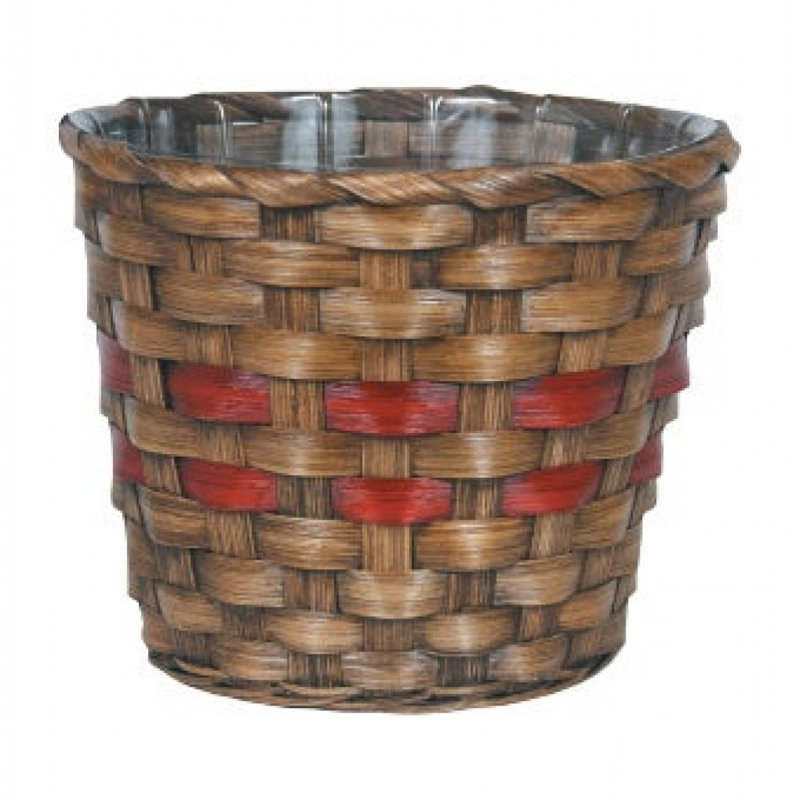 Brown With Red Accents Planter