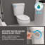 Toilette de 21 po de hauteur, toilettes très hautes très puissantes avec siège à fermeture douce, idéale pour les personnes âgées et les grands utilisateurs