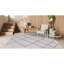 Wool Geometric Area Rug in Ivory/Charcoal-348744782