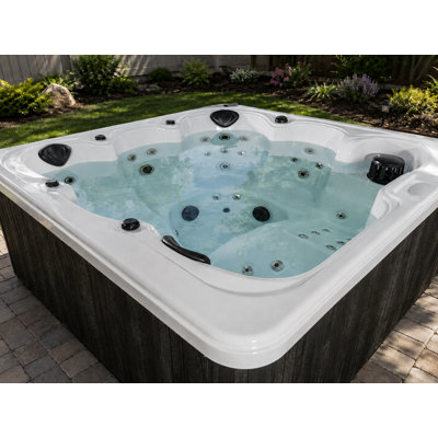 Hydro Spas HYD-71 220 Volt 6 Person 71 - Jet Acrylic Square Standard (Hardwired) Hot Tub with Ozonator