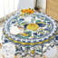 Nappe ronde 60 po, nappe ronde à motif floral, résistance aux taches, hydrofuge, infroissable, nappe ronde colorée