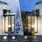 1-pack 22.0" Outdoor Wall Lantern With Dusk To Dawn Sensor, Matte Black Finish, Clear Glass Panels, Weatherproof Exterior Light For Porch Patio Garage 2-light Design (bulb Not Included)