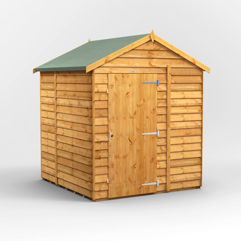 Powersheds 6 x 6ft Timber Overlap Windowless Apex Garden Shed