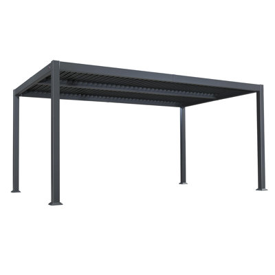 16 Ft. W X 10 Ft. D Aluminum Louvered Pergola