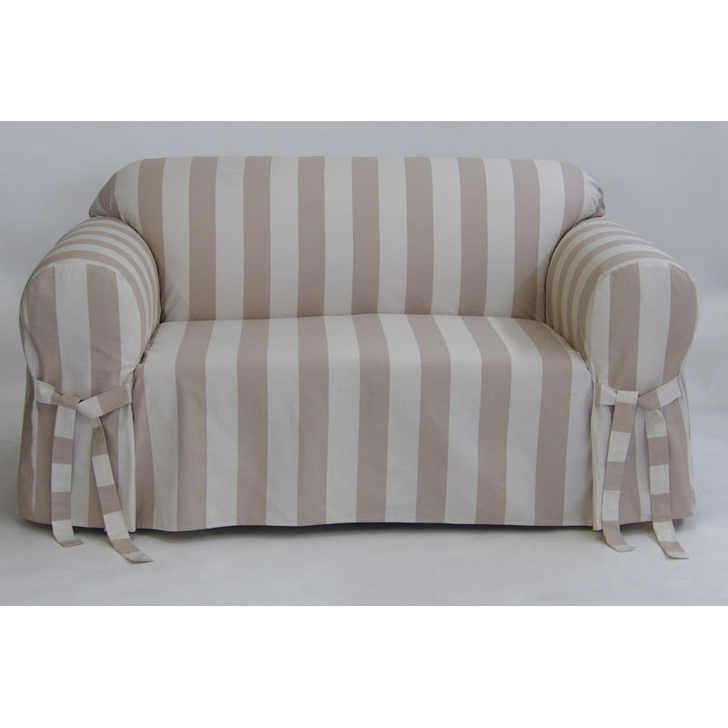 Housse pour coussins à rayures, H 38 po x l 96 po x P 36 po, Gris