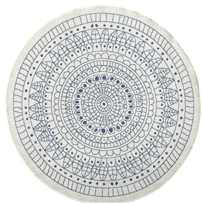 Porto Reversible Blue/Cream Rug