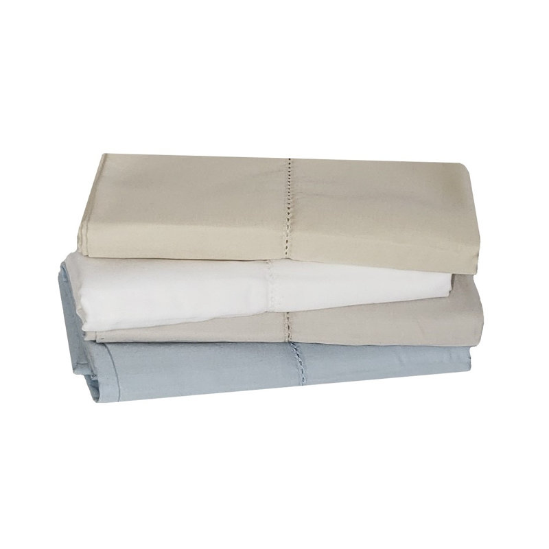 Brina Egyptian Cotton Sateen Sheet Set, Twin Sheet Set with 1 Pillowcases, Light Gray