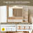 Vanity Desk With Mirror And Lights,Makeup Vanity With 2 USB Power Strip,Vanity Set With Two Drawers And Three-Drawer Chest, 3 Lighting Modes Adjustable Brightness, Foldable Three-Sided Mirror