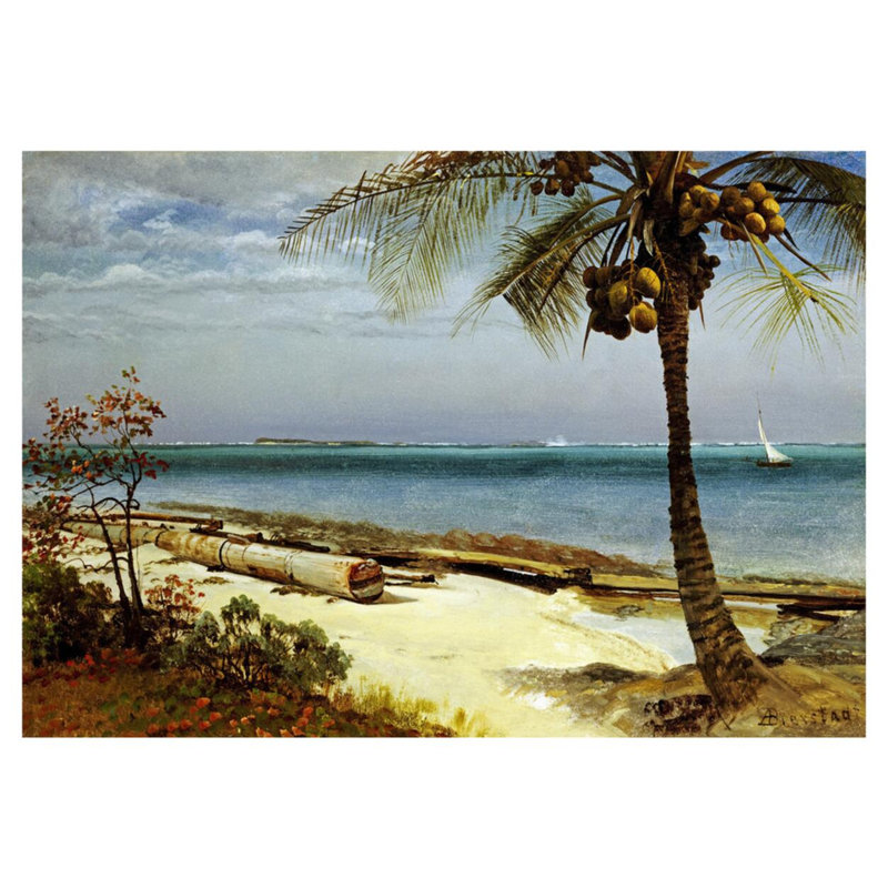 «Tropical Coast» par Albert Bierstadt - Impression giclée, H 32 po x l 40 po