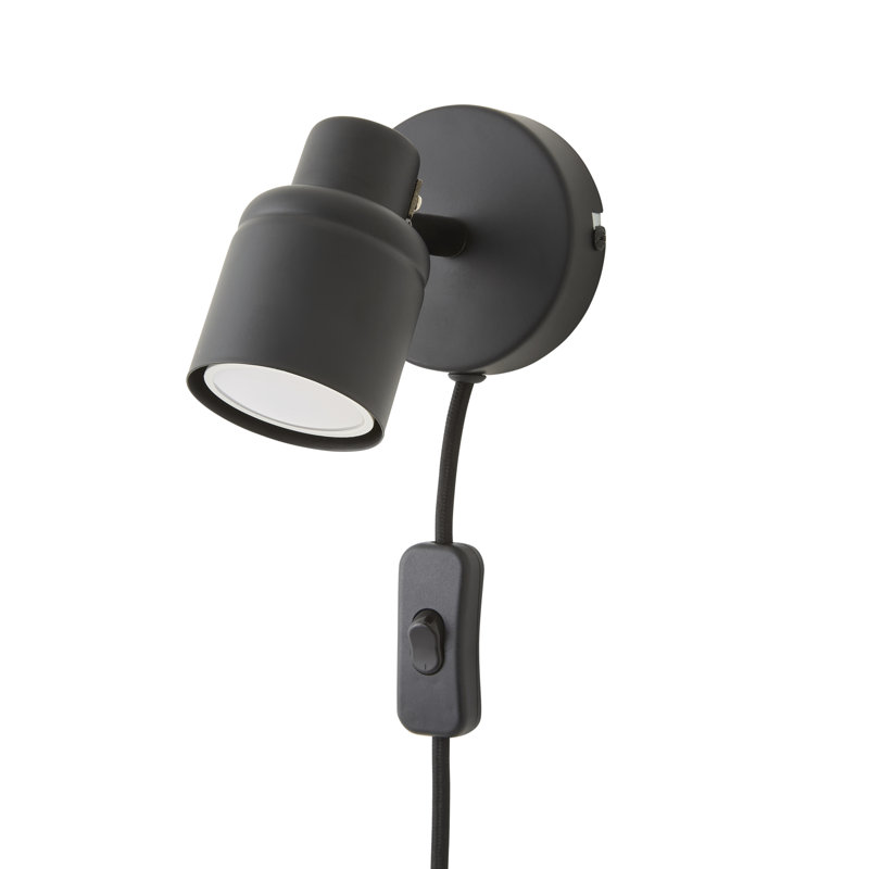 Demont Plug-in Wallchiere, Matte Black, No