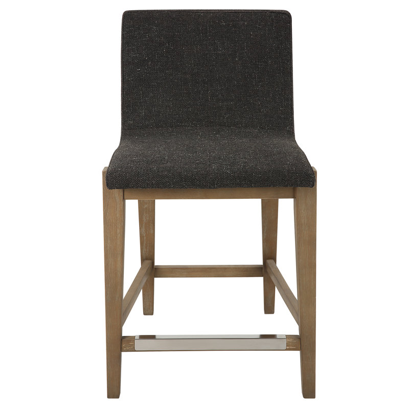 Klemens Upholstered Extra Tall Stool with Solid Wood Frame