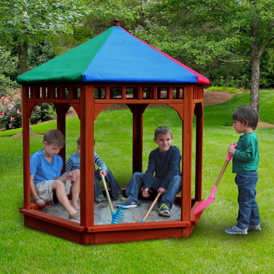 Play-Zee-Bo 5' Hexagon Sandbox with Cover