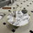 Cream style light luxury marble coffee table-106815615