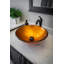 Lavabo de salle de bain vasque circulaire en verre Reflections