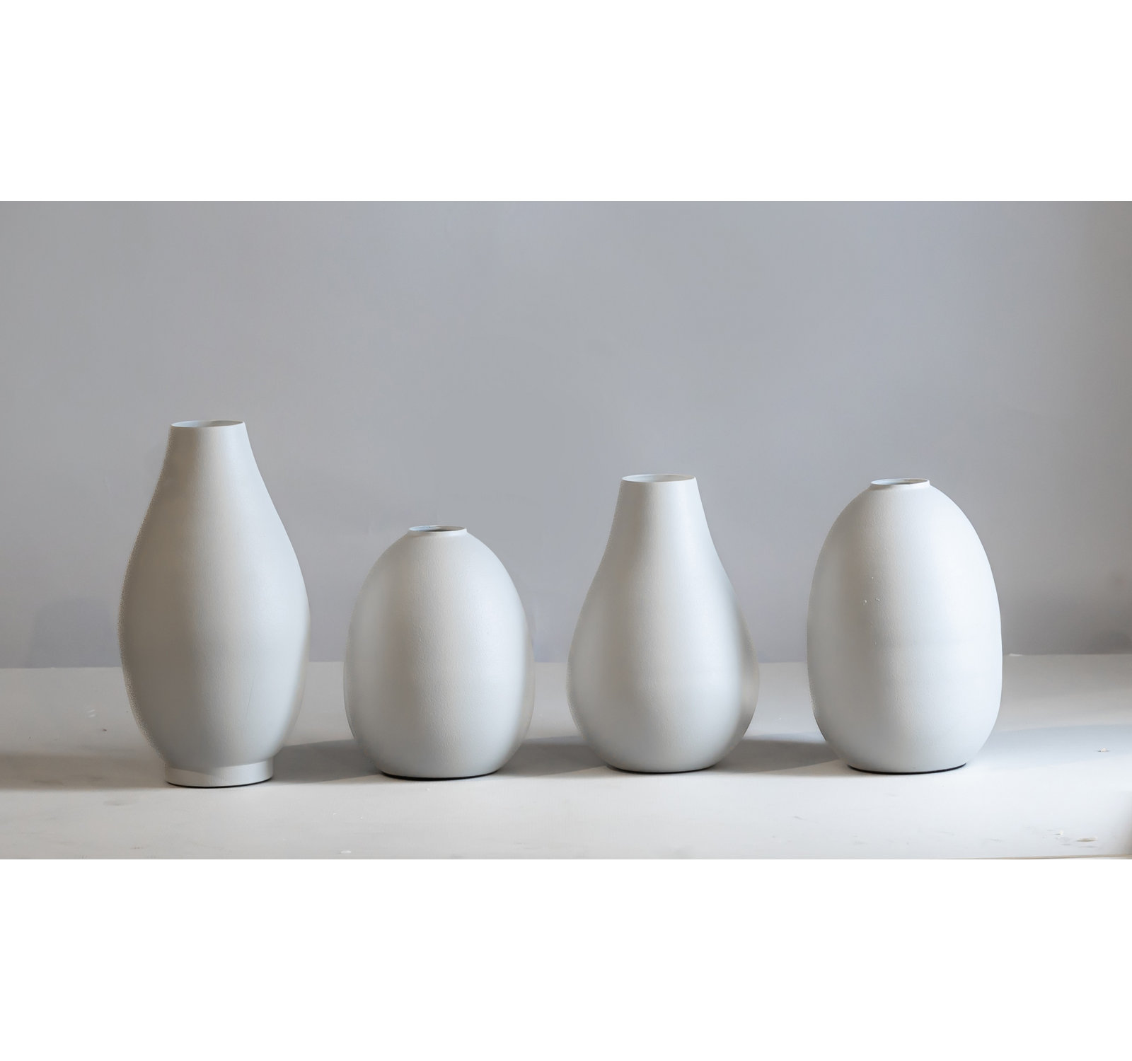 Jenny Large White Iron Table Vase, White