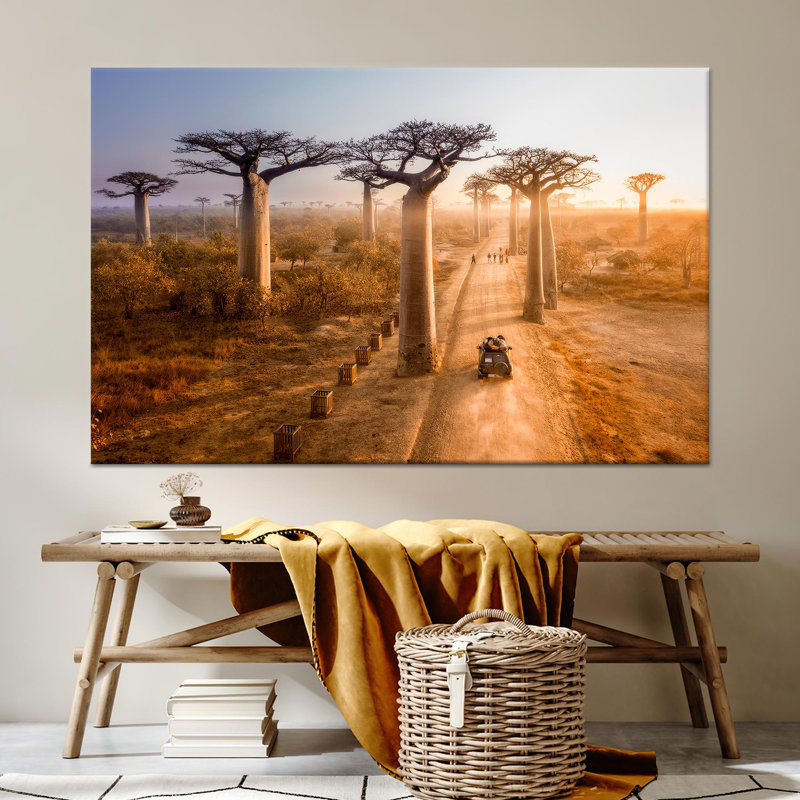 «Madagascar Baobab Tree», reproduction d'art sur toile, paysage noir, 1P, H: 11,9 po x l: 15,8 po
