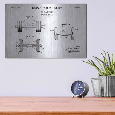 «Dumbbell Blueprint Brevet» - impression sans cadre