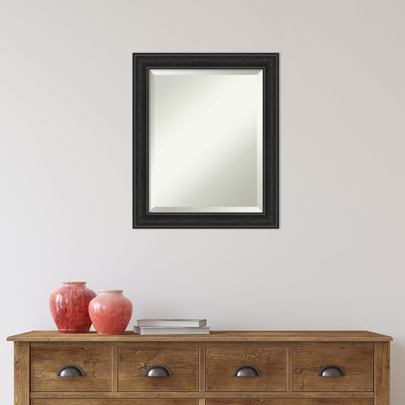 Miroir mural Mcbrayer, 24 po x 20 po, Noir