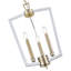 Luminaire suspendu blanc mat / or moderne 3 lumières Millenium Lighting