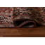 Tapis géométrique rouge à motif persan Heriz noué à la main 8 x 11