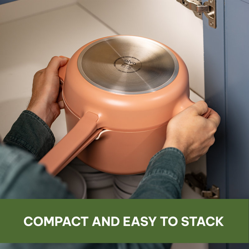 Alva 5-in-1 Green Ceramic Nonstick Cookware Set
